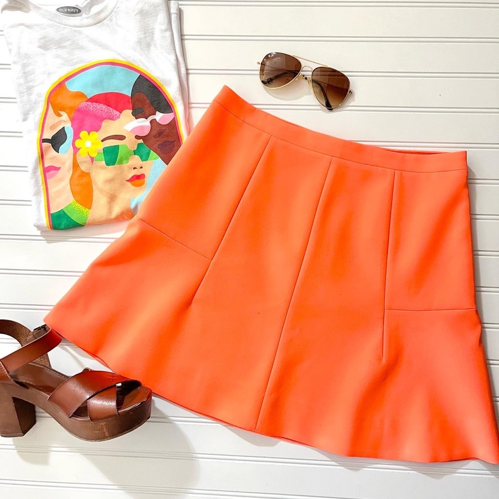 J. Crew Neon A-line Skirt | size 4